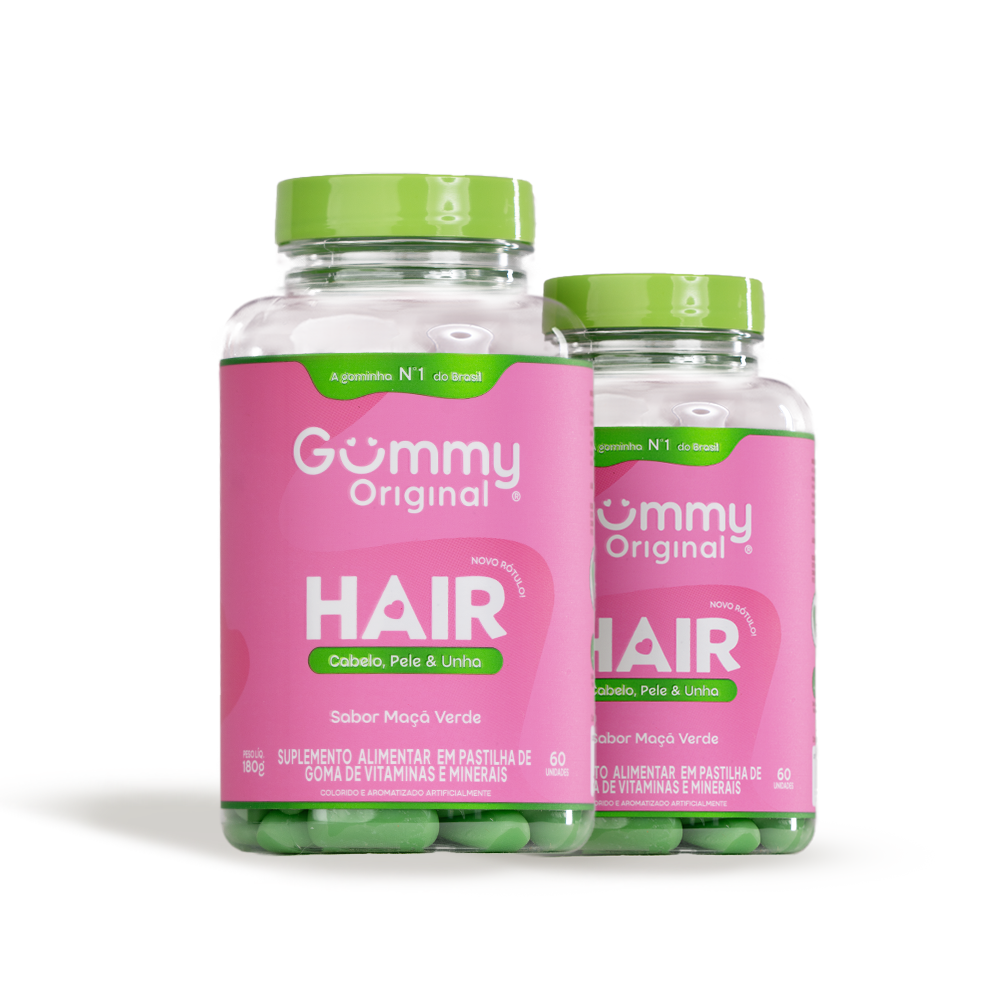 2 Gummy Hair® - Maçã Verde 180 g
