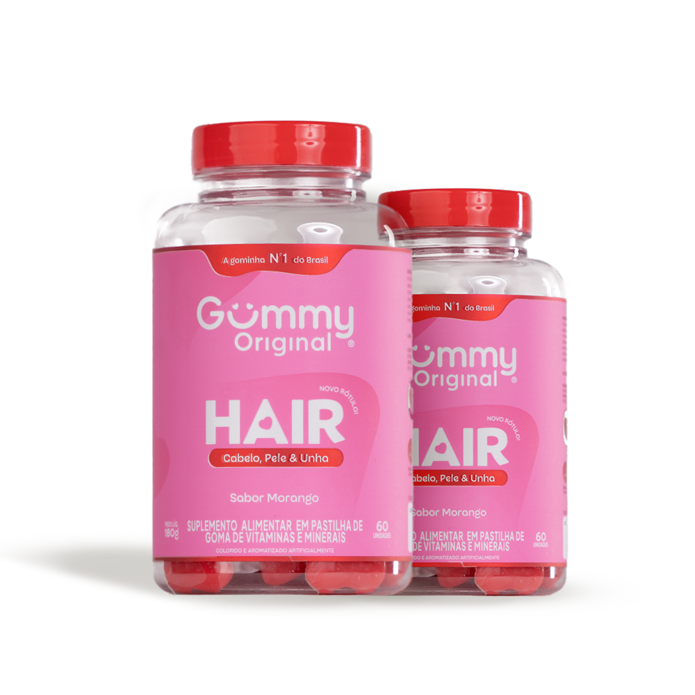 2 Gummy Hair® - Morango 180 g