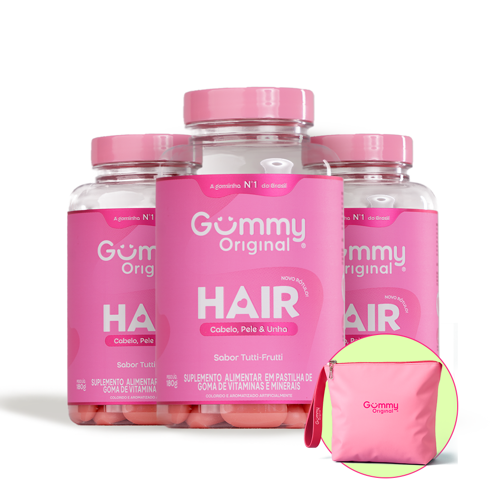 3 Gummy® Hair 180g + Necessaire