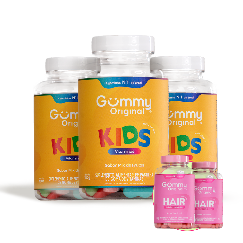 Kit Gummy Família Kids & Hair