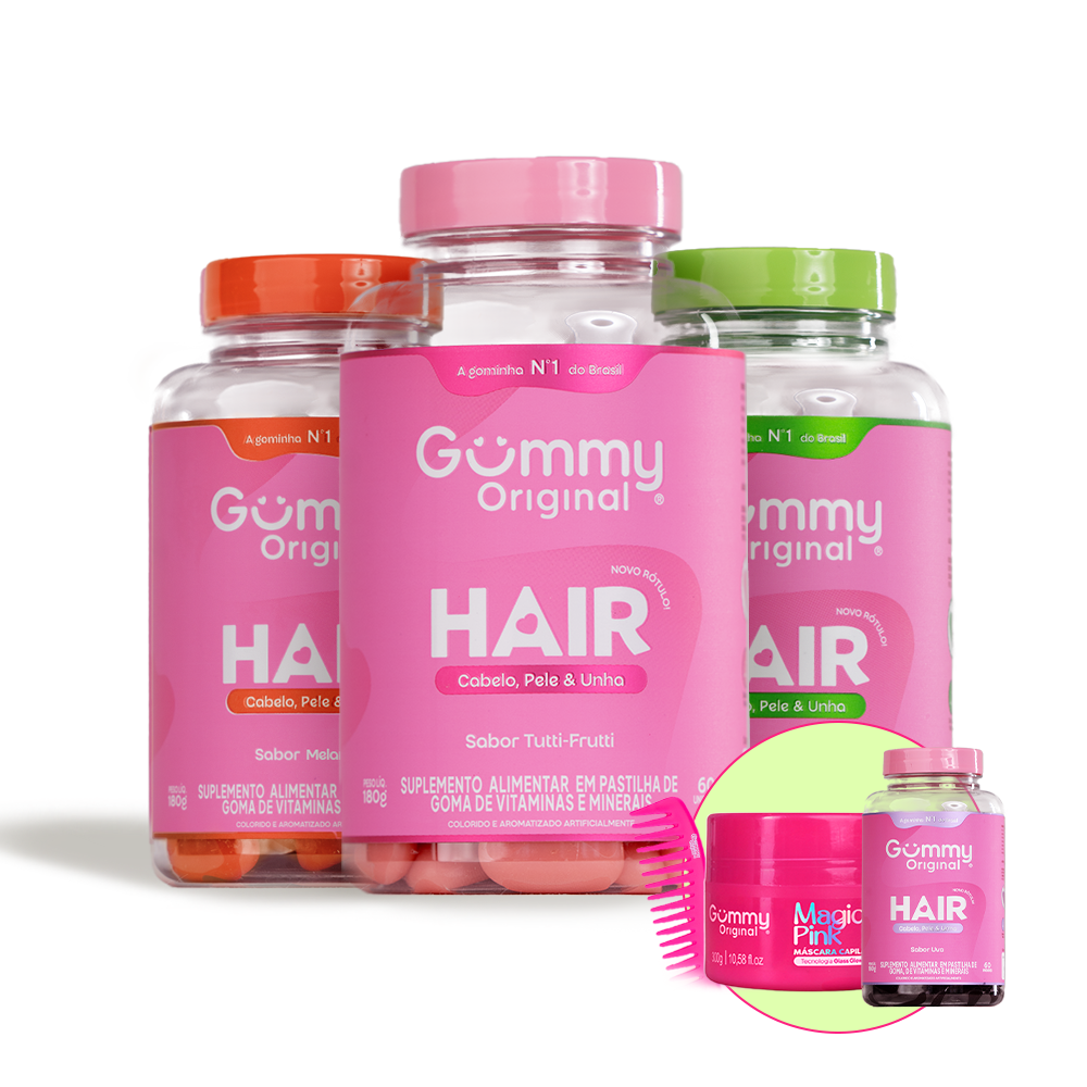 Kit Gummy Brilho e Fortalecimento Capilar